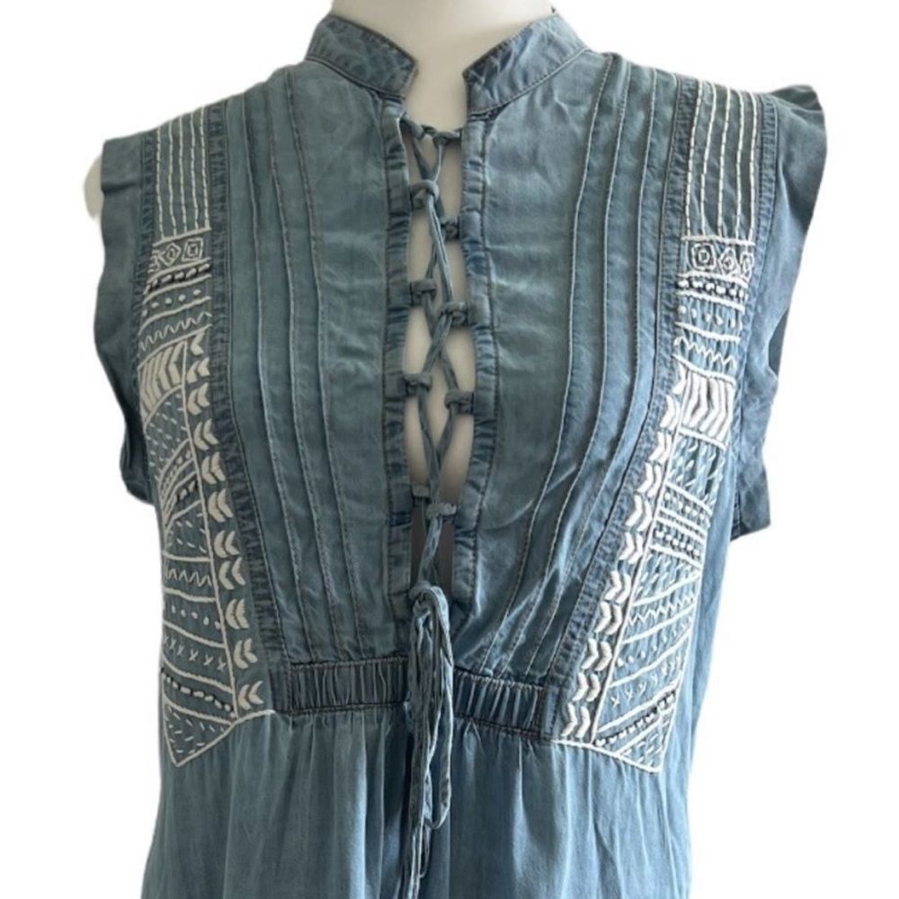 Raga Denim Embroidered Mini Dress - Picture 7 of 9